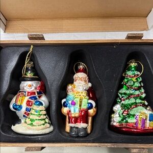 Thomas Pacconi Classics 2002 Collection blown glass Christmas ornaments